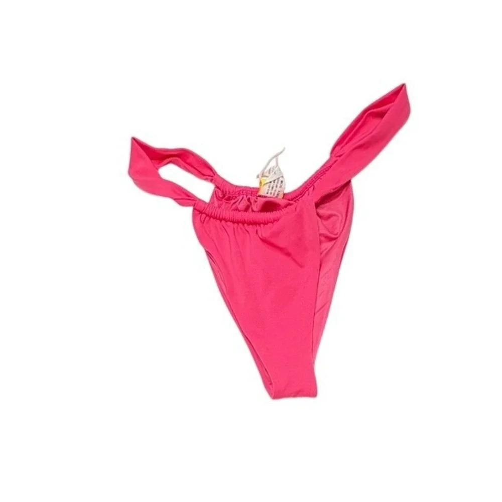Agua Bendita Elsa Luau Bikini Bottom XL Pink Brazialian Vacation Swimwear‎ NWT